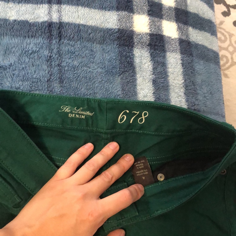 The Limited 678 Green Leggings Jeans Pants Size 4 - Picture 6 of 6